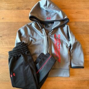 💥2/$20 Under Armour Set - jacket pants - 2T toddler boy track jogger